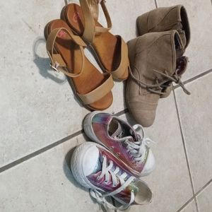 Kids converse, gb and mad love shoes